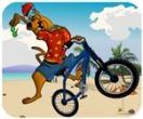 Scooby Doo biểu diễn xe đạp